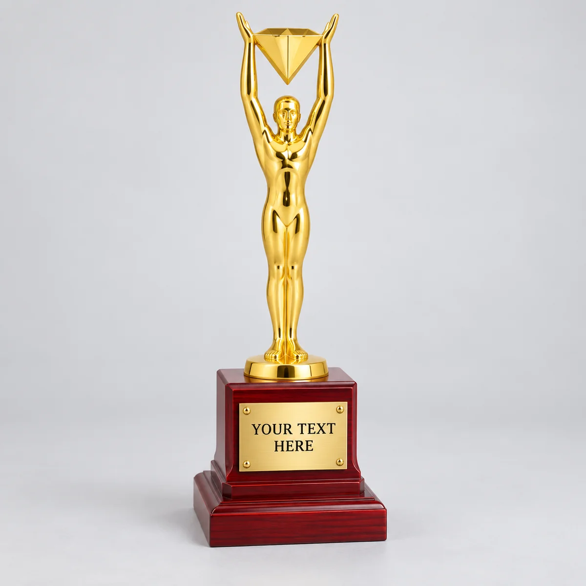 Gold Victory Figure Diamond Trophy